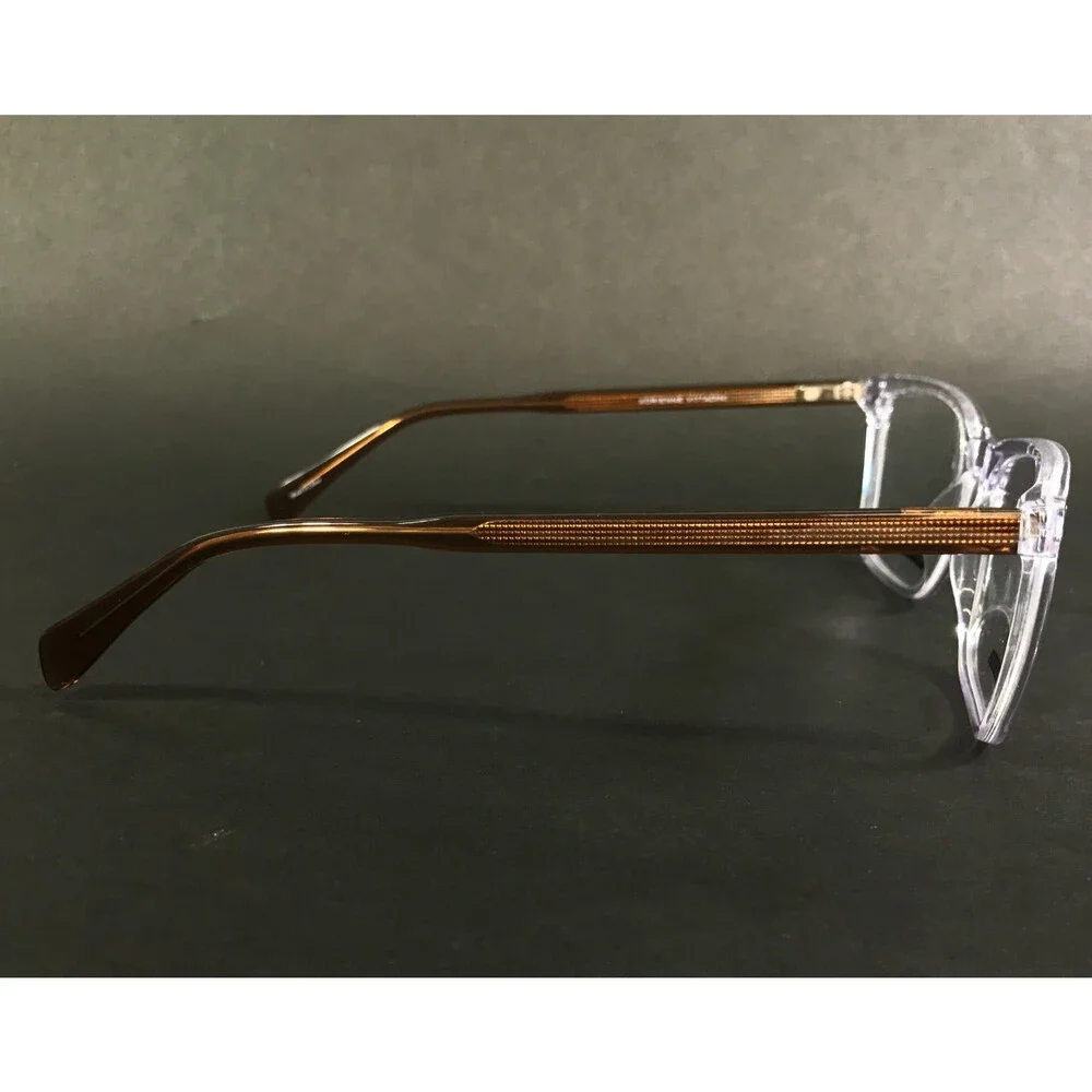 Adrienne Vittadini Eyeglasses Frames AV6020 OAH Crystal Clear Brown 55-20-150